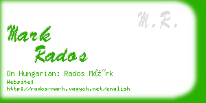 mark rados business card